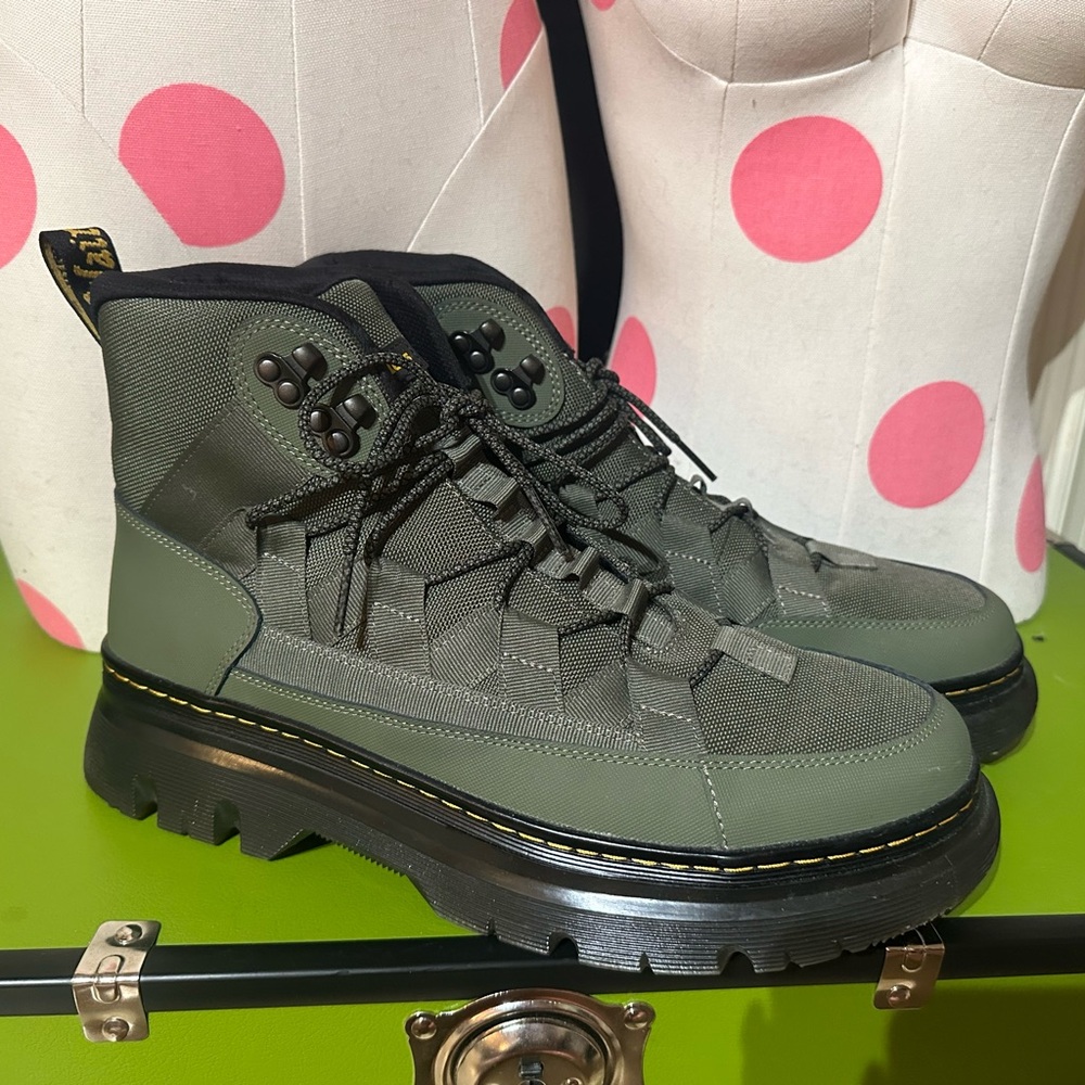 Dr. Martens Boury Utility Green and Black Men's Boots